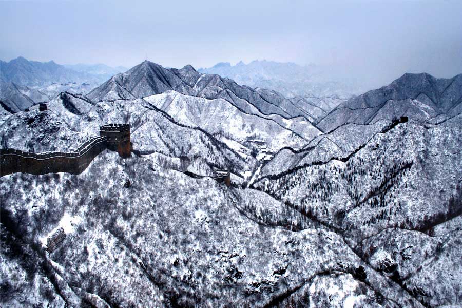 金山瑞雪5 摄影 老树红楼