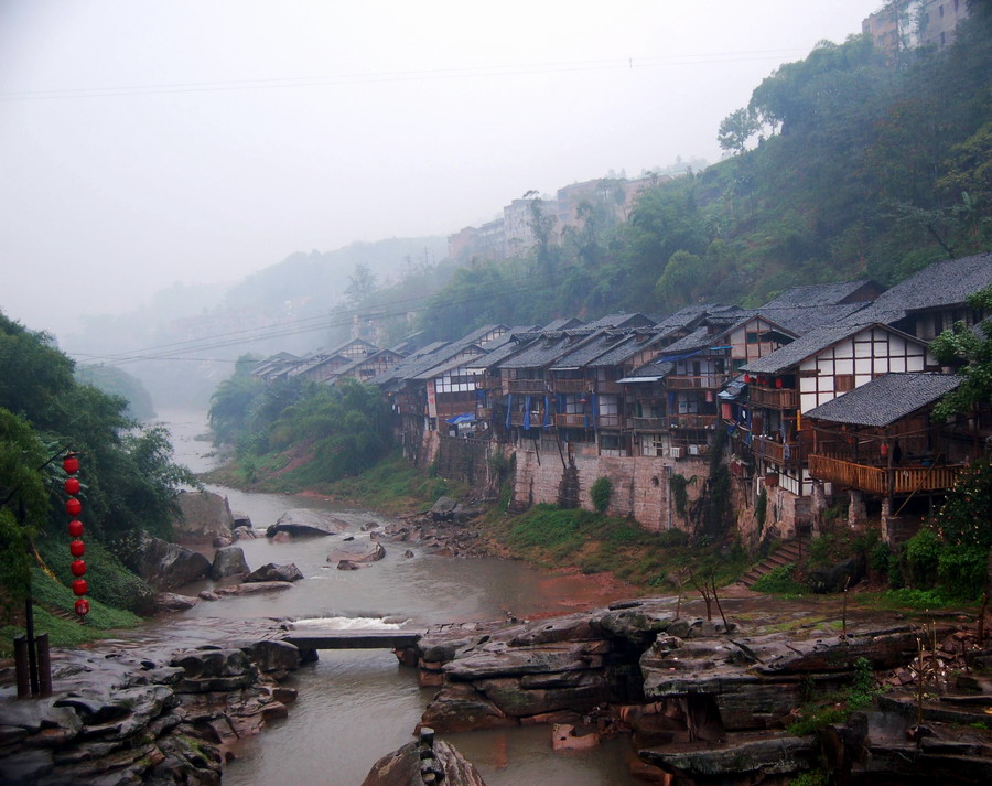 雨中的中山古镇 摄影 山城胖哥