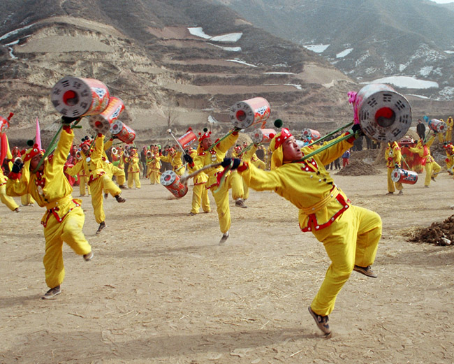 “鼓震云霄”兰州太平鼓 摄影 黄晓锋