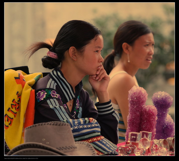 古镇上的小本经营 vendors in a town 摄影 西伯利亚虎