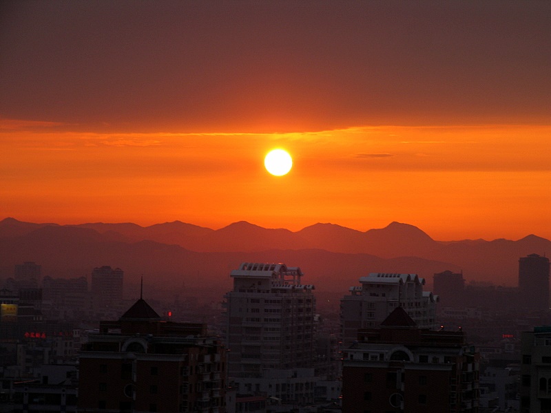 昙花一现西边日——瞬间辉煌 摄影 蓝色驴