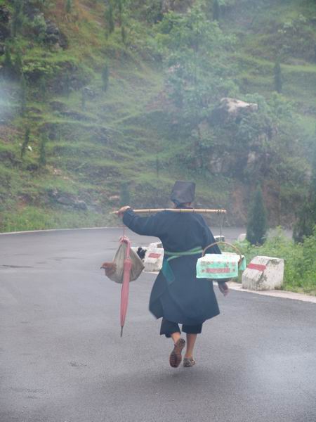 薄雾中谁家的媳妇走得忙 摄影 水影