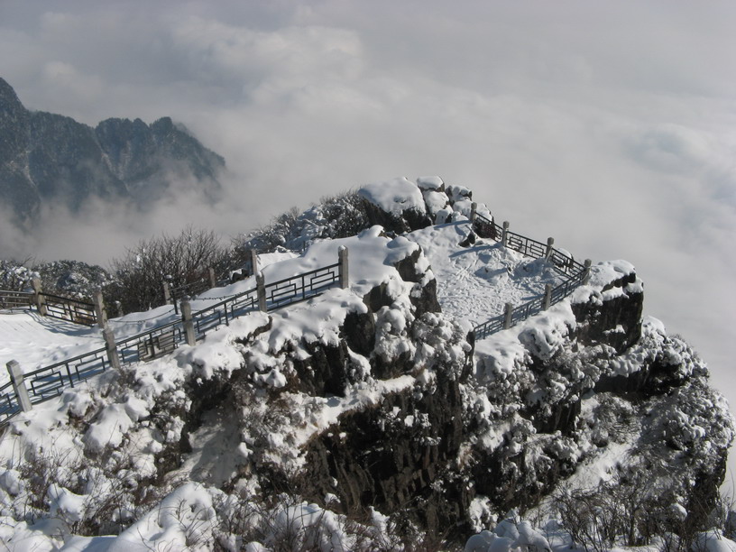 雪中峨嵋金顶云海 摄影 海拔七千