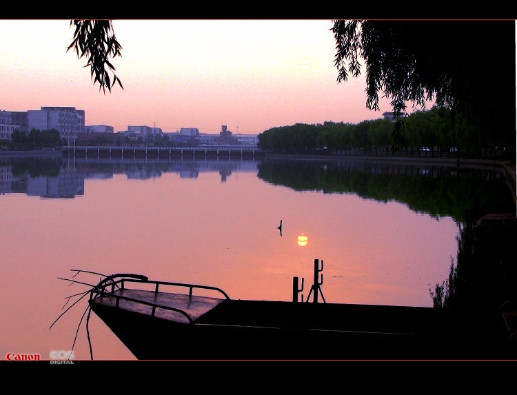 苍源河夕照 摄影 四海