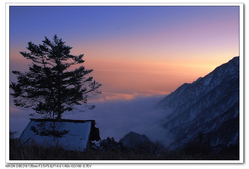 九峰山夕照 摄影 草鞋农民