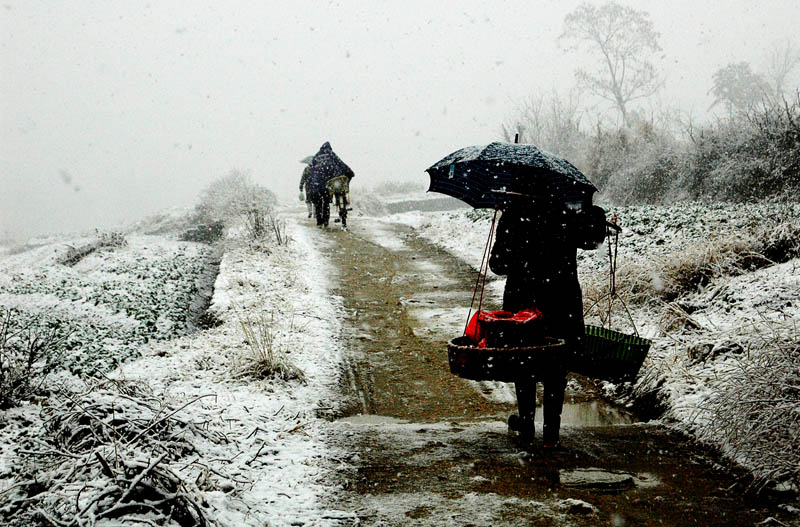 乡村初雪 摄影 荒木