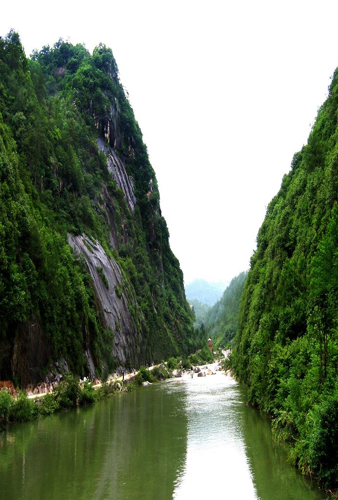 岳西河图风光之——铁壁苍山锁绿水 摄影 茶之语