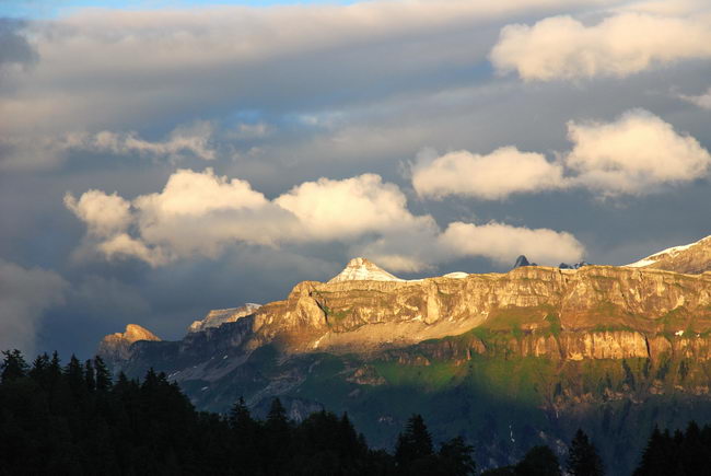 夕照阿尔卑斯山 摄影 明浩