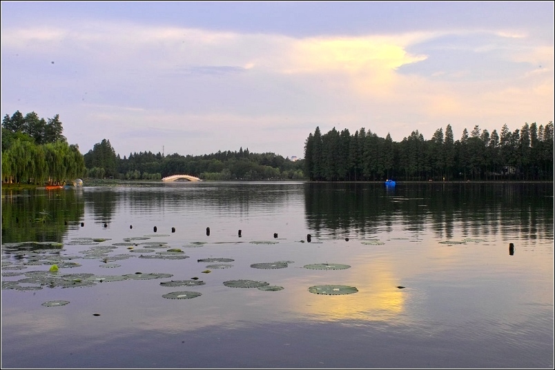 夏湖的黄昏 摄影 jifeng0058