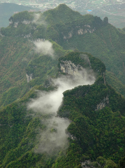 云雾撩绕天门山 摄影 一叶双舟