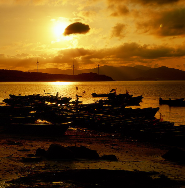 《夕阳海湾》 摄影 鸿福阁