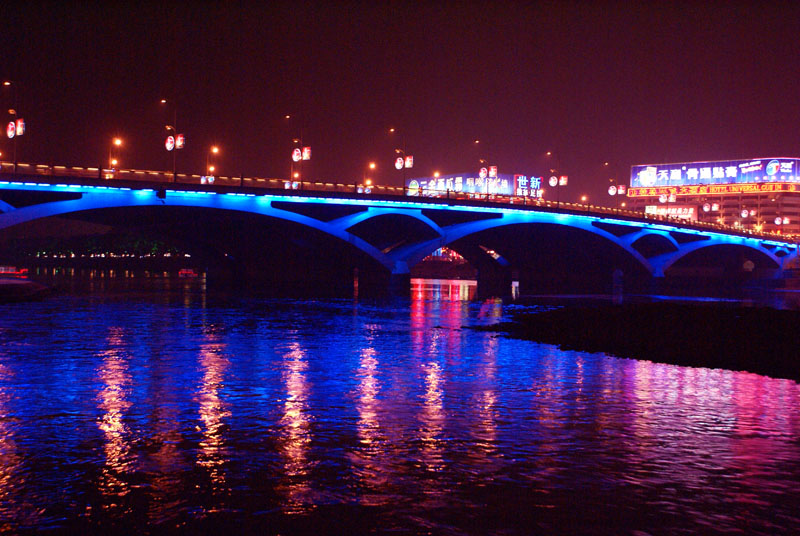 解放桥夜景 摄影 金飞