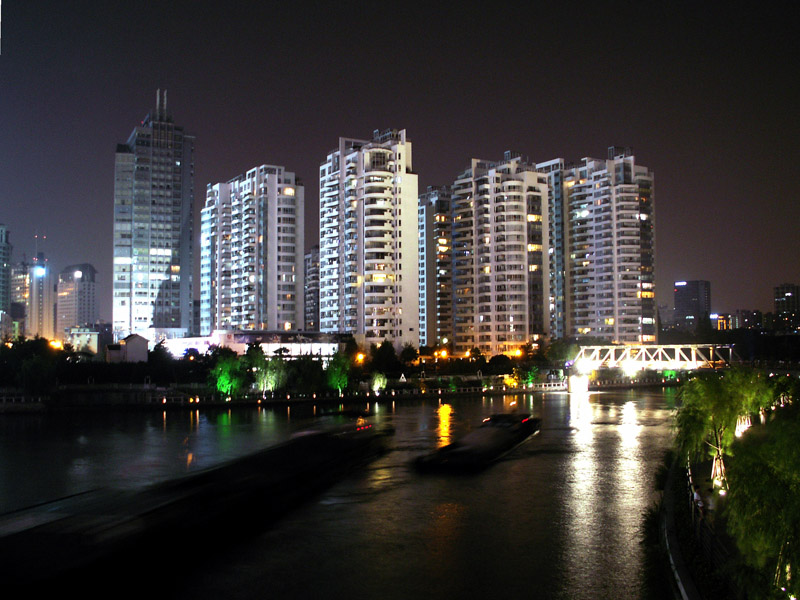 美丽的夜景《记杭州运河两岸》6 摄影 阴影