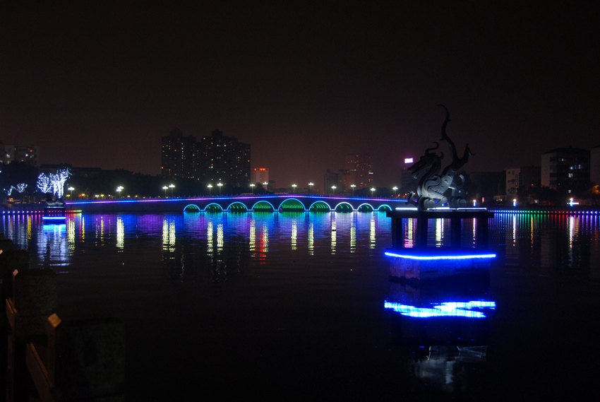 我的家乡有条河--黄河故道夜景 摄影 小林子