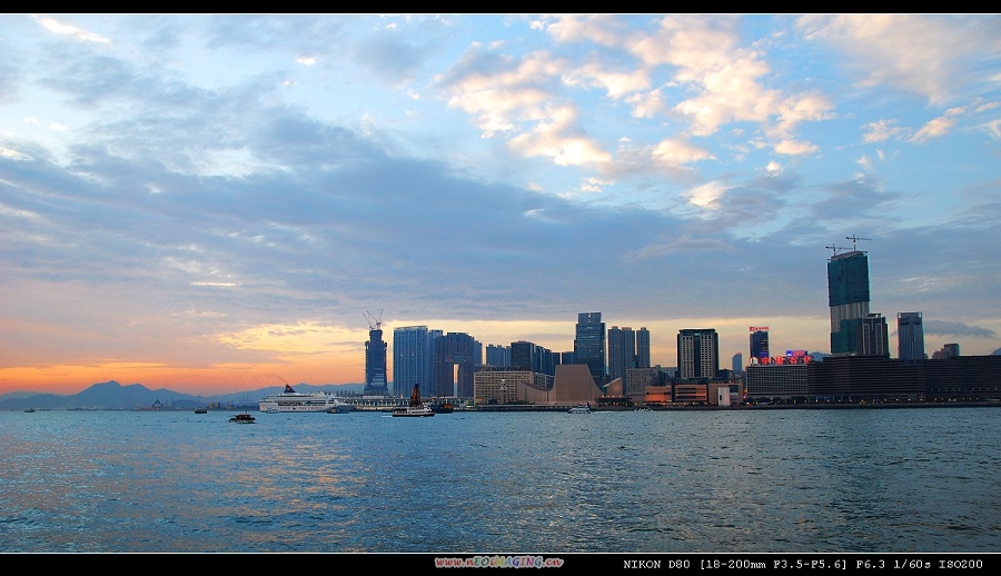 香港维多利亚海港的晚霞 摄影 香港老九