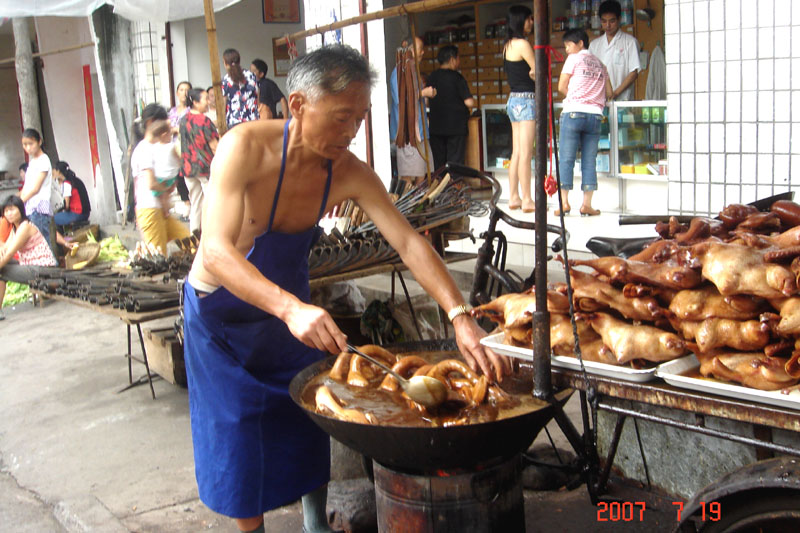 街头美食 摄影 紫色女人