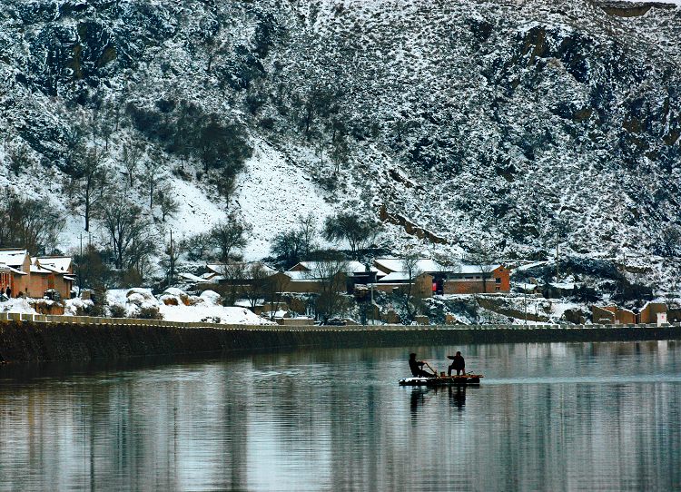 寒江论雪 摄影 石宝斋