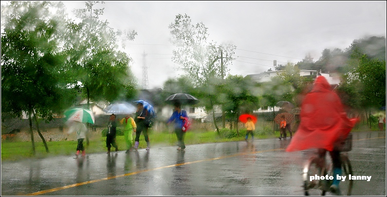 风雨求学路 摄影 甜宁