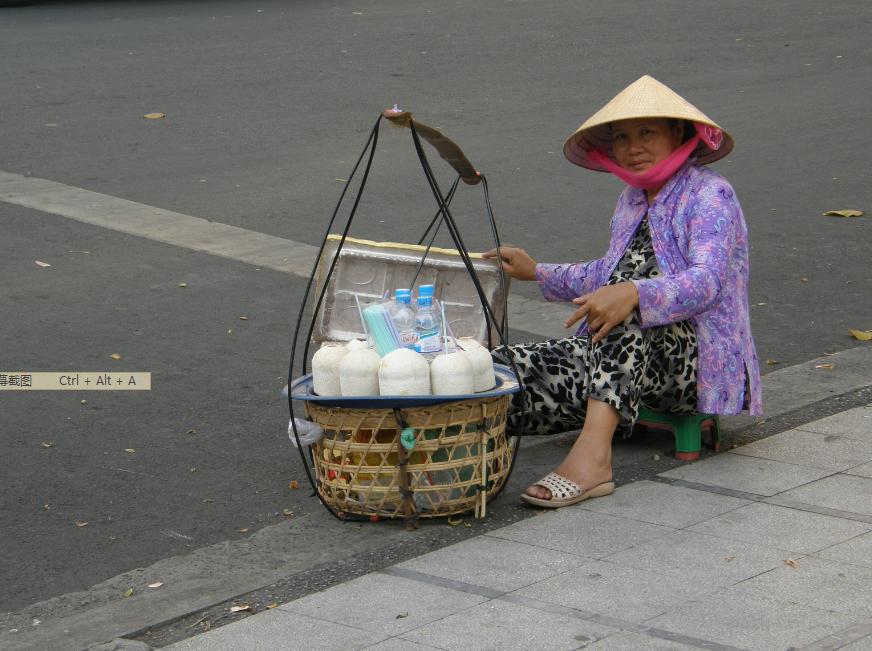 西贡卖椰女 摄影 chan2000