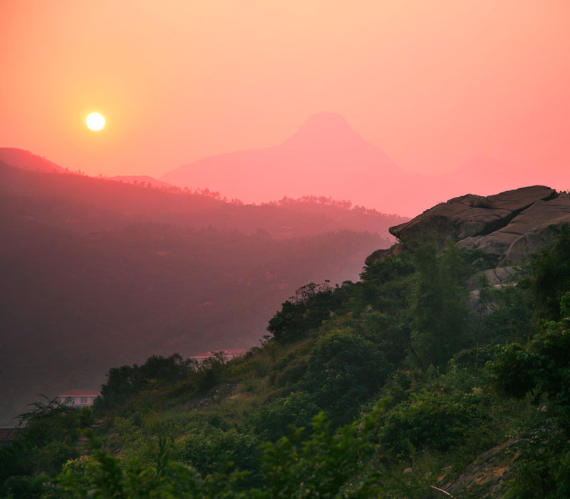 日落古兜山 摄影 天花乱坠