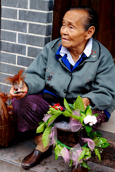 卖花老人 摄影 秦月汉风