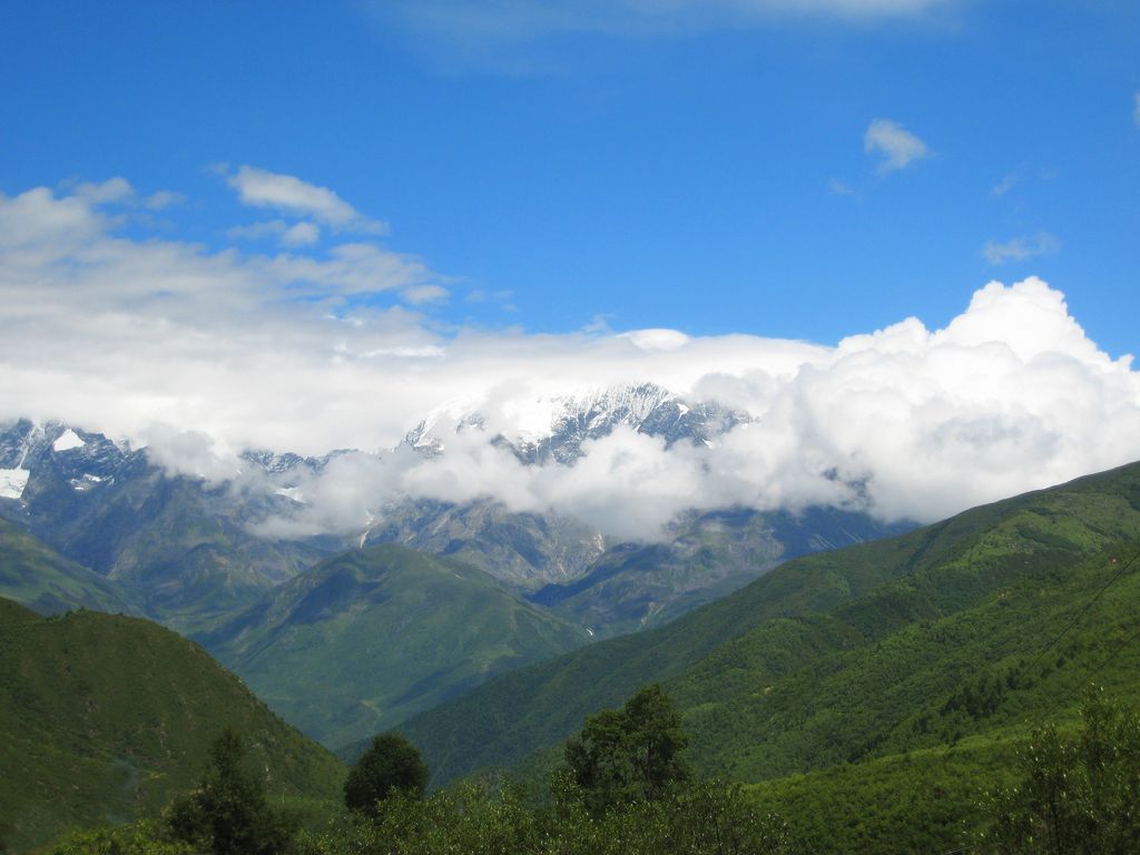 雪山风景 摄影 仁者