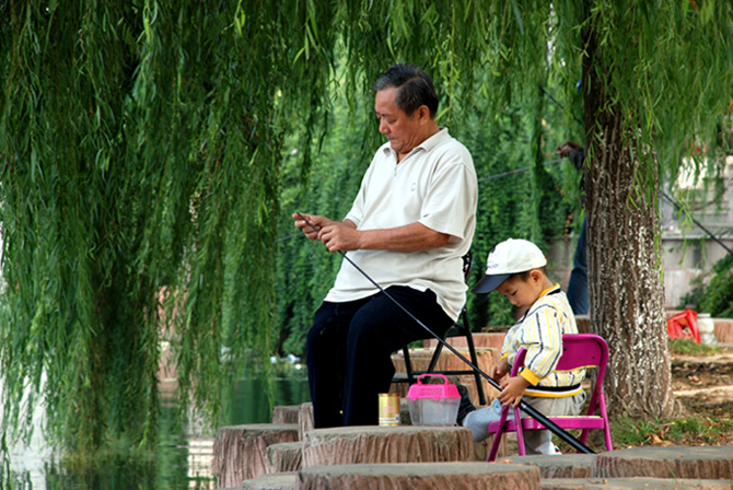 祖孙钓鱼 摄影 非常道