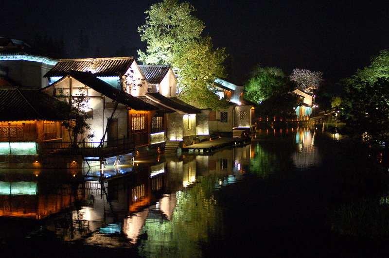 乌镇景点图（6）西栅夜景 摄影 桐乡老年大学