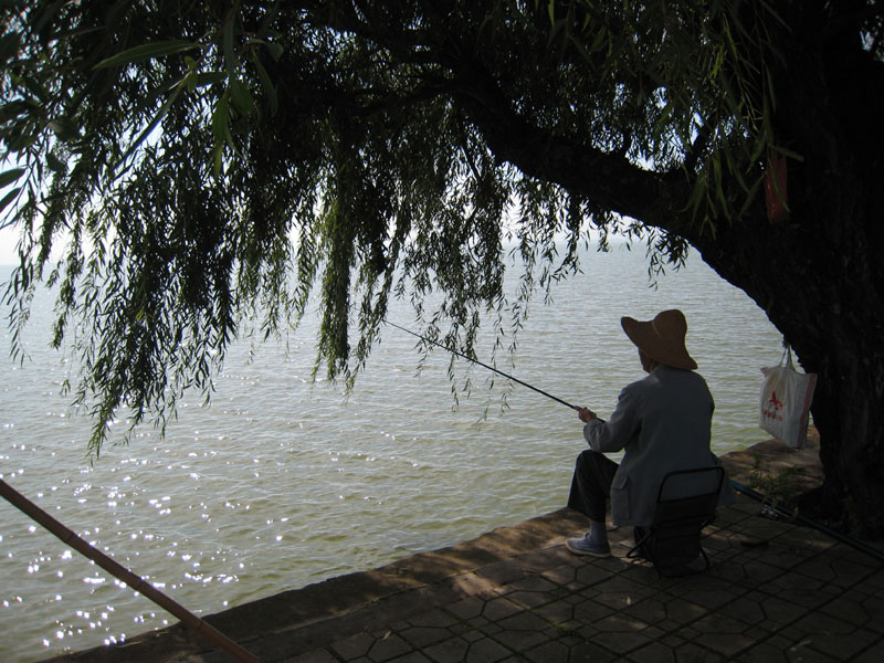 岸边垂钓 摄影 悟恒