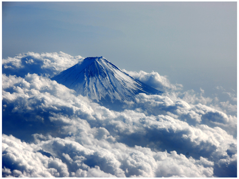 俯瞰富士山 摄影 无限电