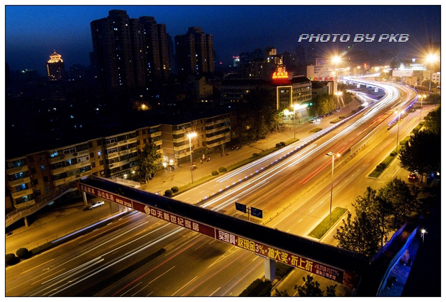 西安互助路立交夜景 摄影 星夜孤鹰