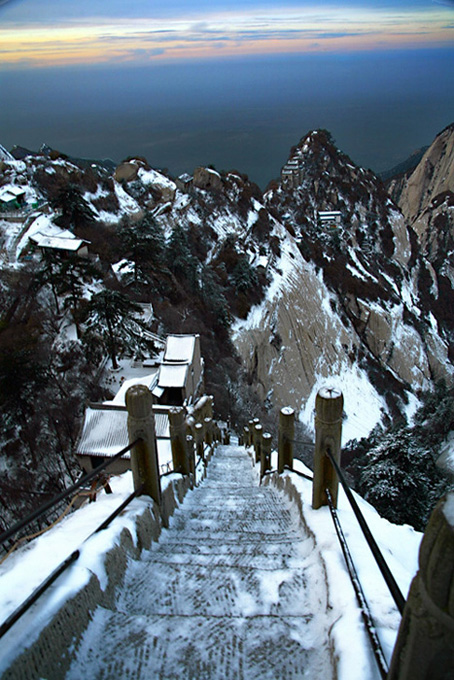 雪后华山之通天路 摄影 御风行