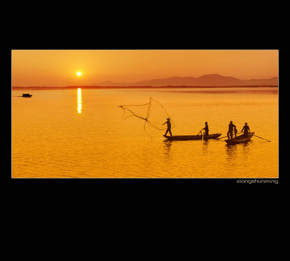 湖光夕照 摄影 山沐