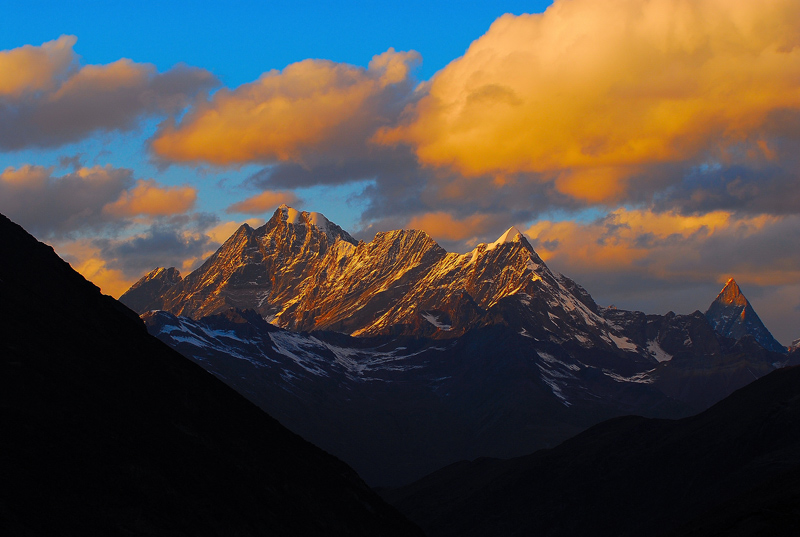 夕照四姑娘山 摄影 轻风清影