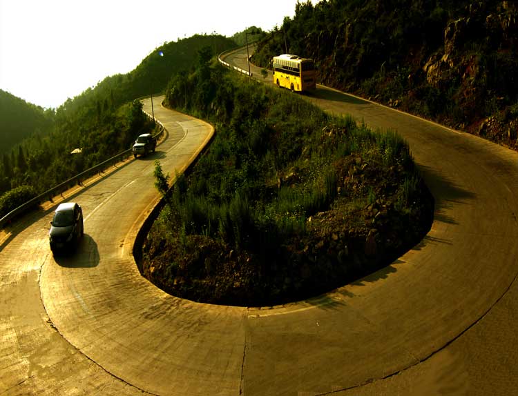 乡村金色路 摄影 巫峡江边人