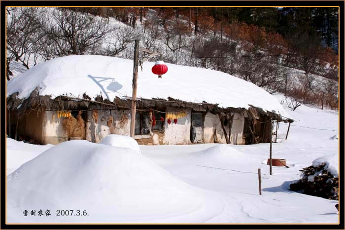 雪封农家 摄影 银雪