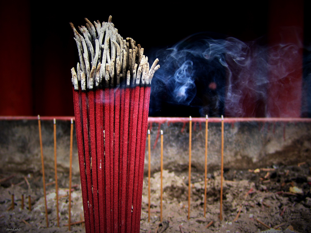 (5)云台山景区·寺庙里烧香之二 摄影 马里奥MALIAO