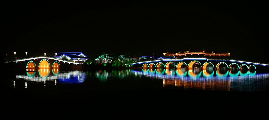 李公堤夜景 摄影 windyun