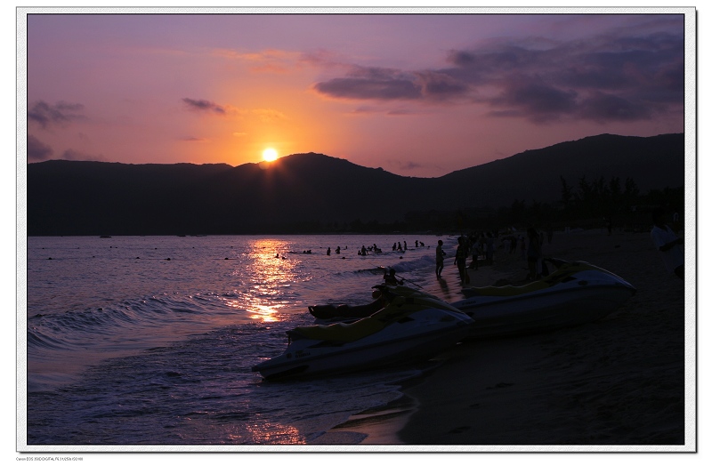 海滨夕阳 摄影 佳宝