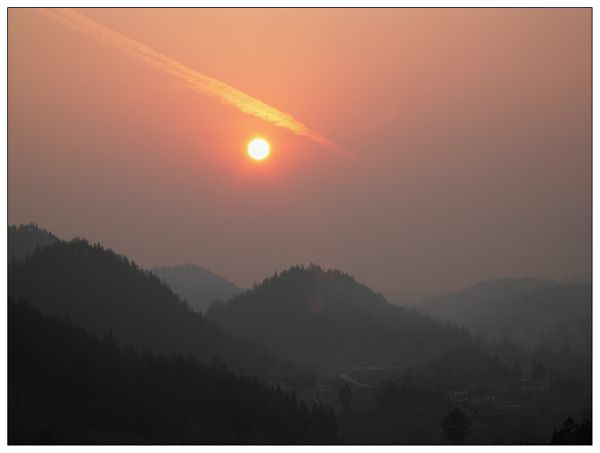 冬日夕阳 摄影 浩然乾坤