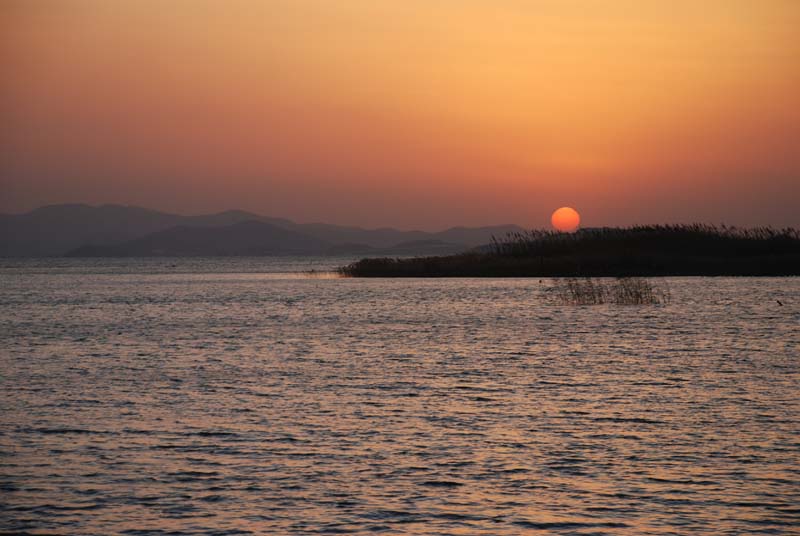 太湖落日 摄影 左四