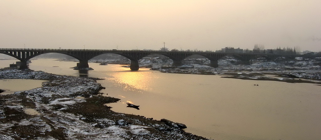 夕照府河桥 摄影 华绿