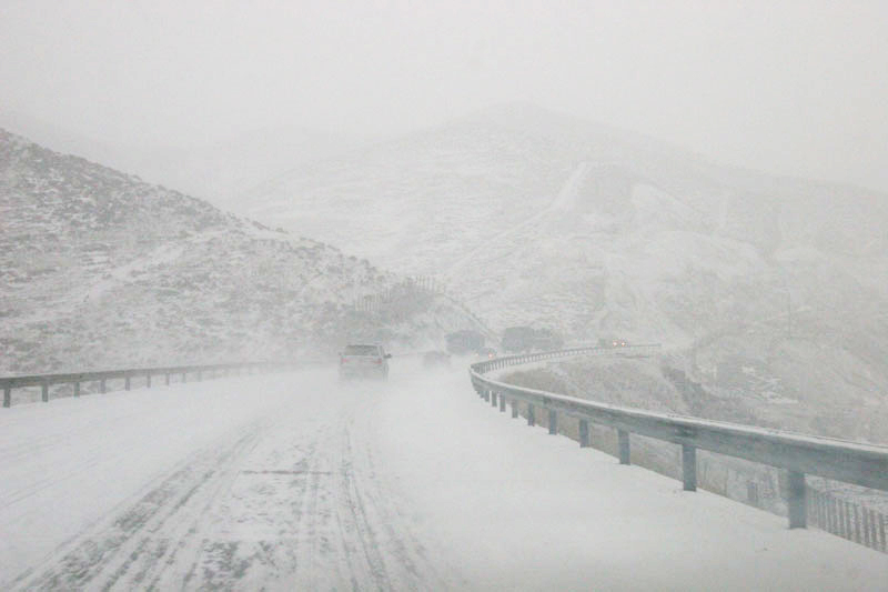 风雪路上 摄影 心与荒漠流浪