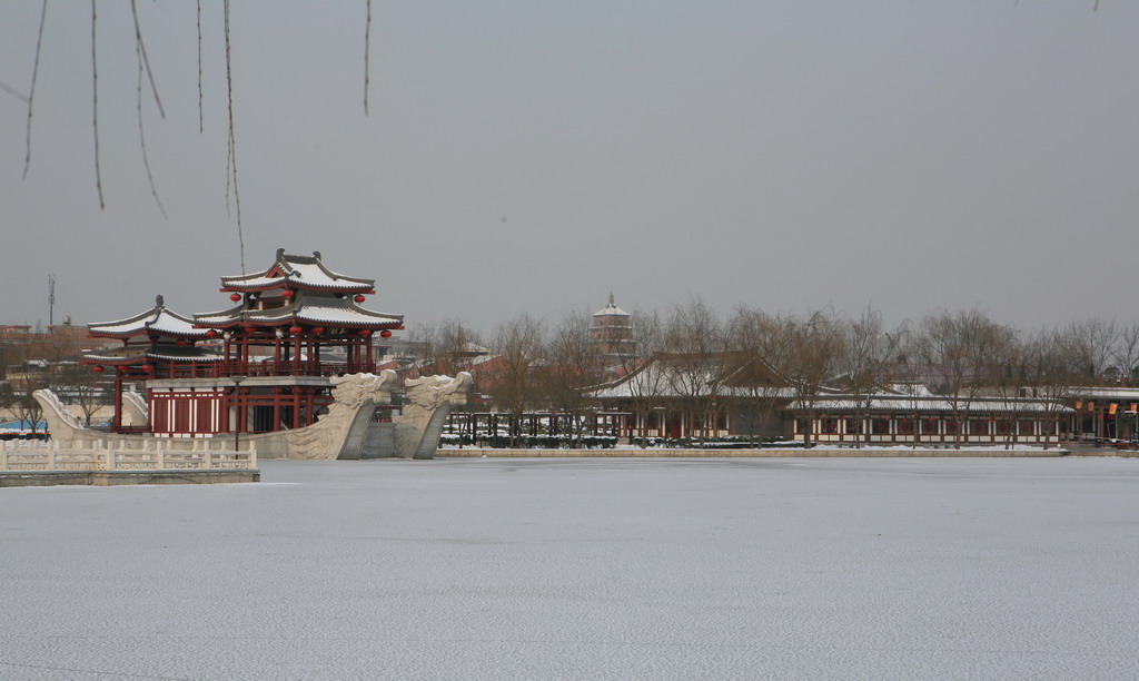 雪后的西安大雁塔 摄影 guanmu