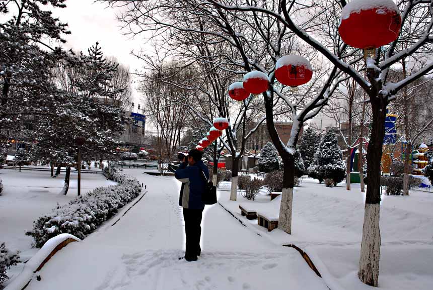 雪中摄影人 摄影 海老法