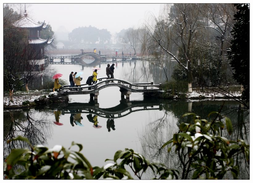 西湖08初雪 摄影 naonaofeifei