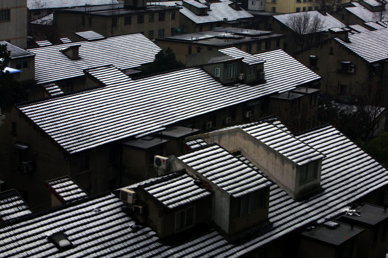 雪中几何 摄影 影与形