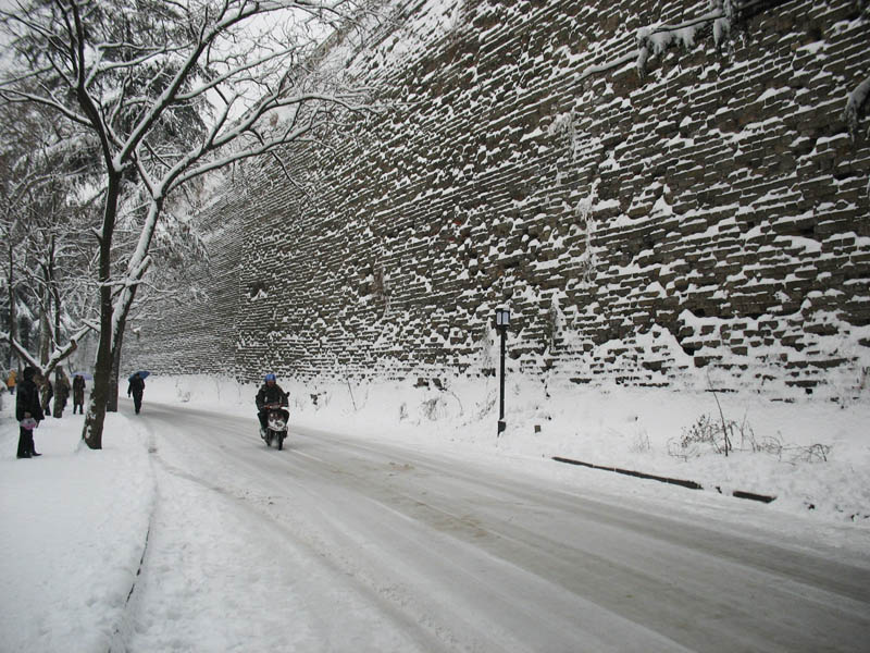 中山陵雪景六 摄影 山脚下的炊烟