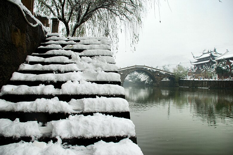 古城雪景 摄影 亥老二