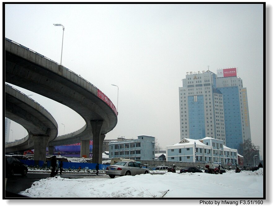 城市·雪·交通 摄影 hfwang